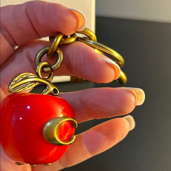 Coach Red Apple Charm with Gold Detail - Picture 13 of 13